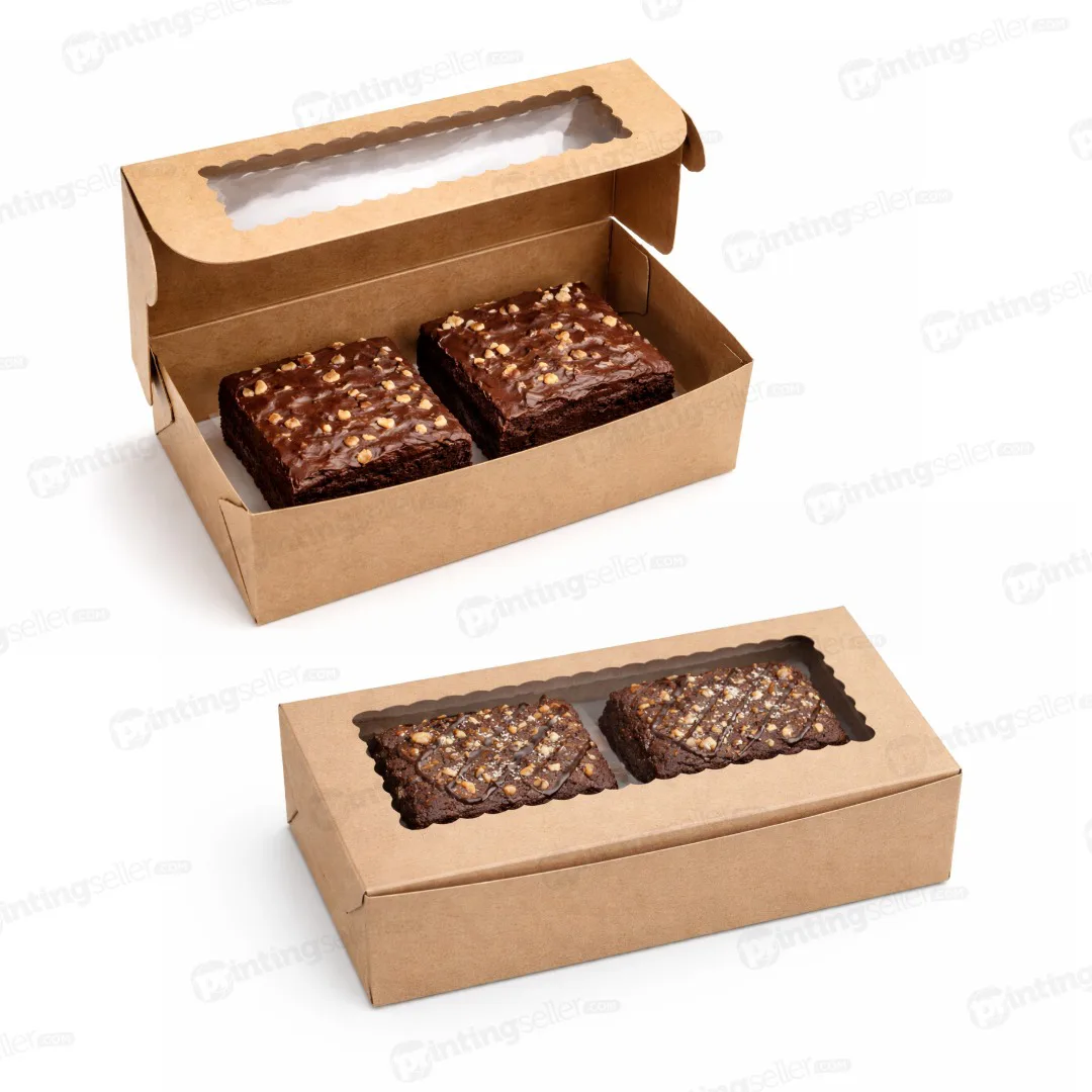 Brownie Box with window for 2 pcs PRS09 - Image 3