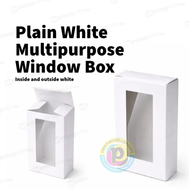 Plain White Multipurpose Box with Window- 5x3x1.5inch - PRS18