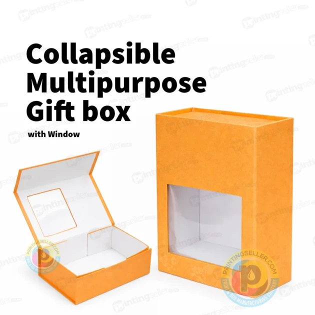 Collapsible Multipurpose Gift Box with Window- 4x6x2 inch - PRS20