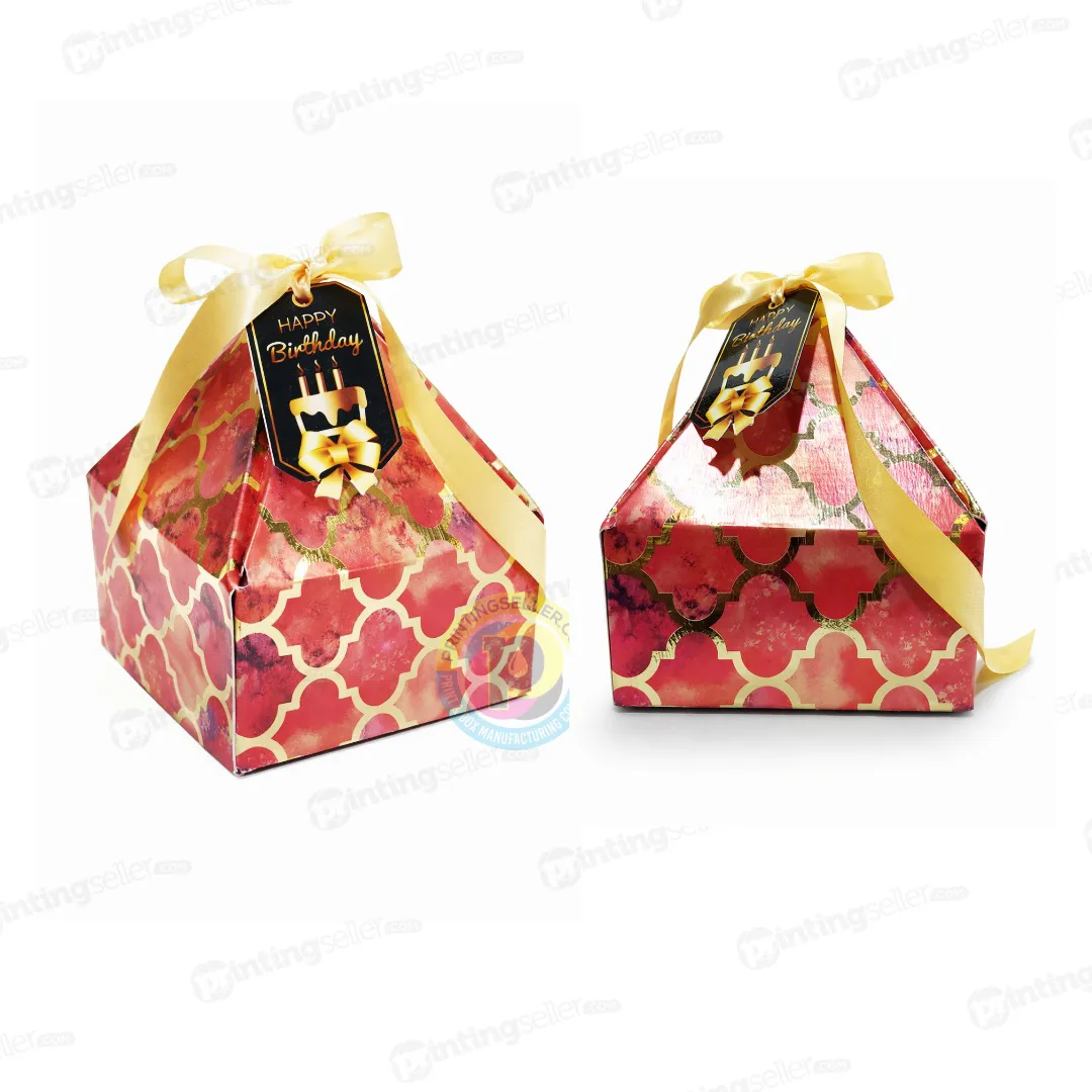 Decorative Folding Storage Box for Return Gift - 4 x 5 x 2 inch - PRS22 - Image 2