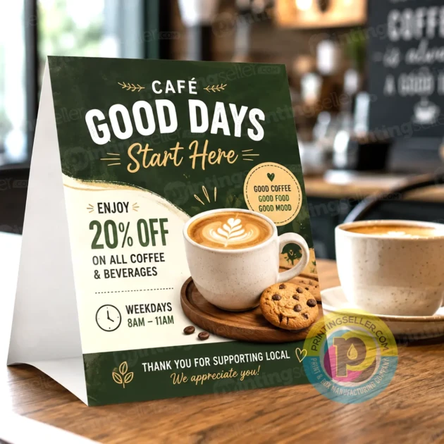 Cafe Tent Card