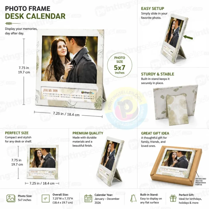 Photo Frame with Desk Calendar – PRS27 – PrintingSeller.com