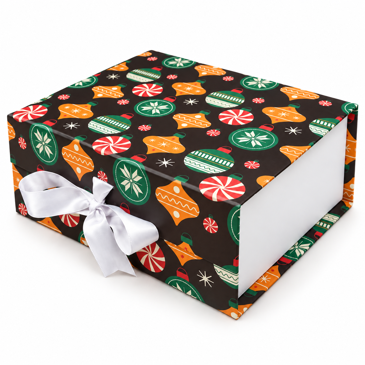 Christmas Pattern Non-Magnetic Collapsible Rigid Gift Box PSR49