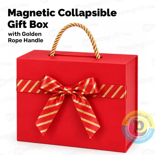 Red Magnetic Collapsible Gift Box - PRS31 -1
