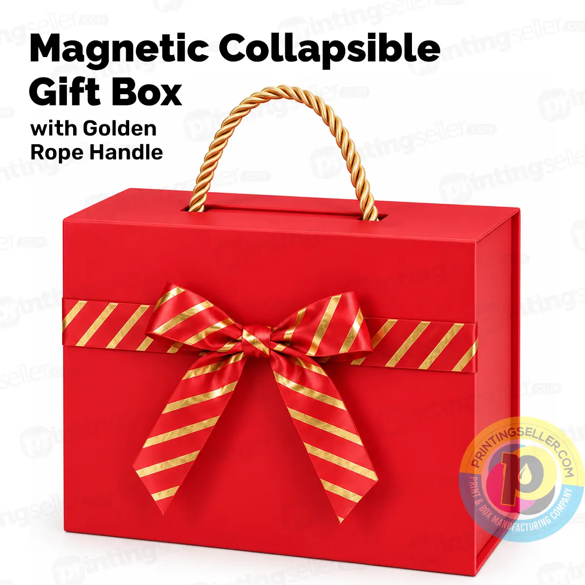 Red Magnetic Collapsible Gift Box - PRS31 -1
