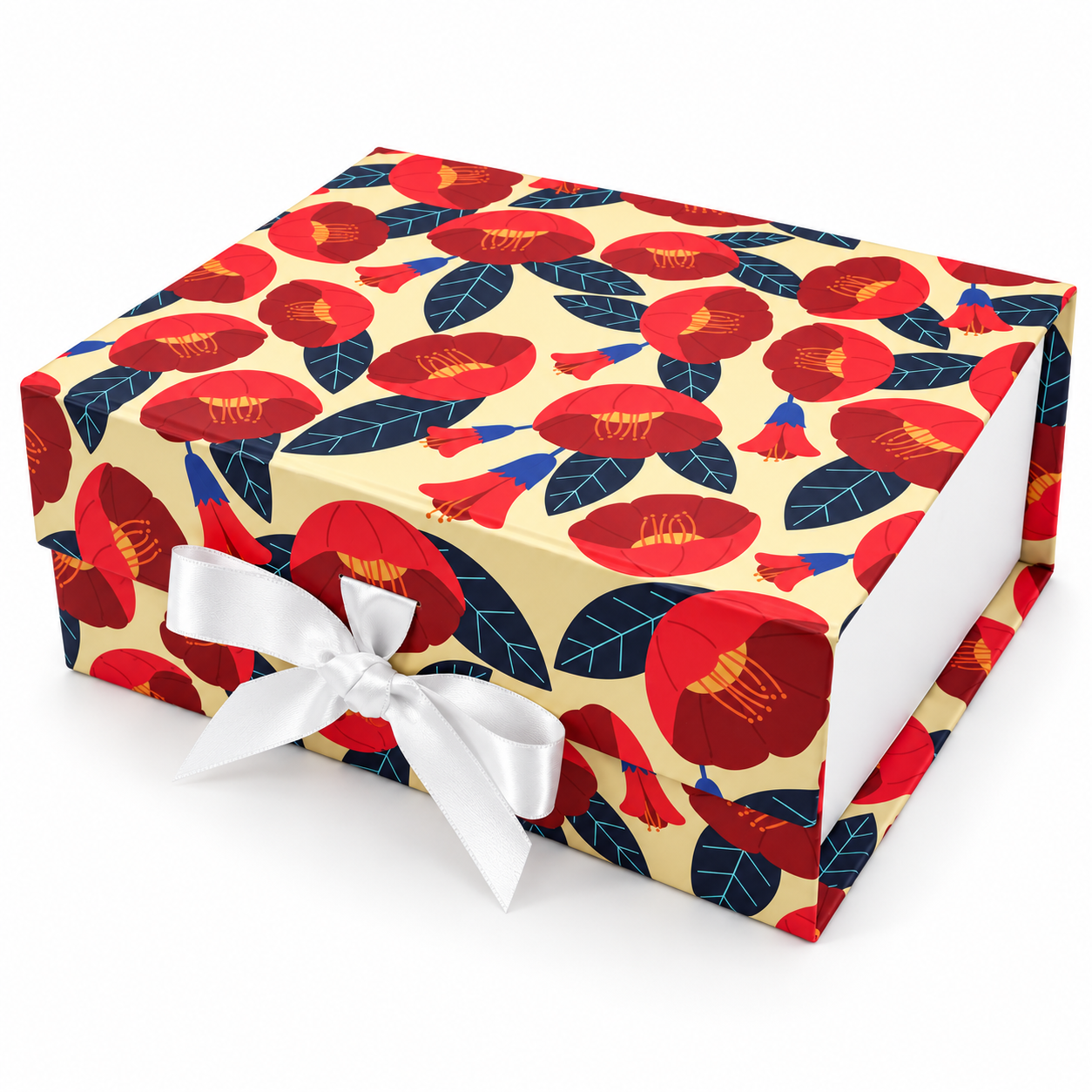Scarlet Bloom Non-Magnetic Collapsible Rigid Gift Box 10×8×4 Inch – PSR48
